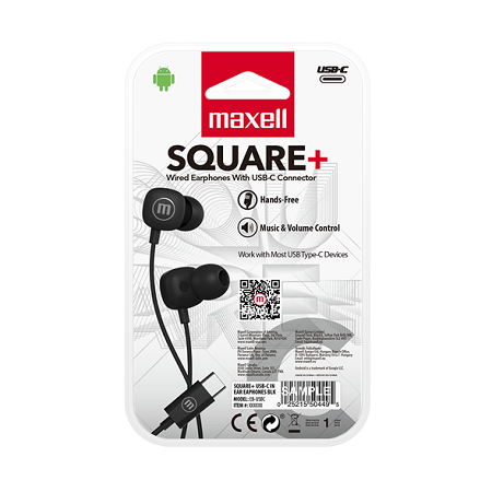 AUDIFONOS MAXELL SQUARE BLACK #348566 TIPO C