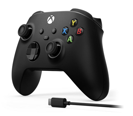 GAMEPAD INALAMBRICO MICROSOFT XBOX + CABLE USB C 1V8-000016 BLACK