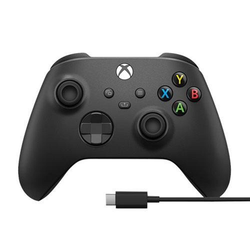GAMEPAD INALAMBRICO MICROSOFT XBOX + CABLE USB C 1V8-000016 BLACK