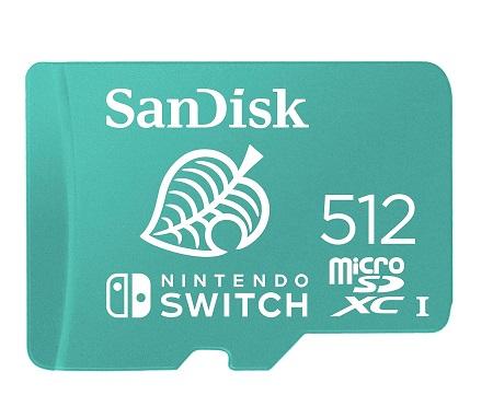 MEMORIA MICRO SD SANDISK 512GB UHSI NINTENDO SWITCH SDSQXAO-512G-GNCZN