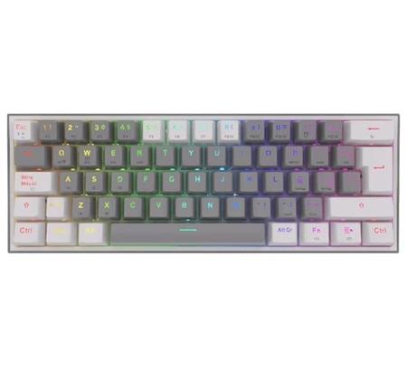 TECLADO MECANICO GAMING REDRAGON FIZZ PRO K616-RGB TRIMODE GREY/WHITE