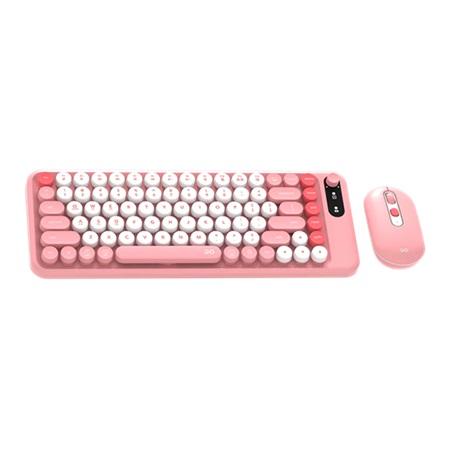 COMBO DE TECLADO Y MOUSE INALAMBRICO FANTECH WK898 GO MOCHI85 PINK