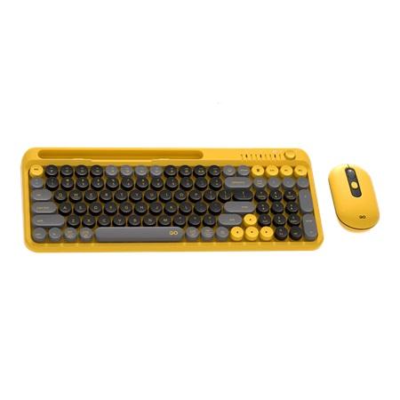 COMBO DE TECLADO Y MOUSE INALAMBRICO FANTECH WK899 GO MOCHI101 YELLOW